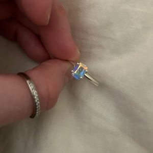 Aura Quartz Sterling Silver Ring